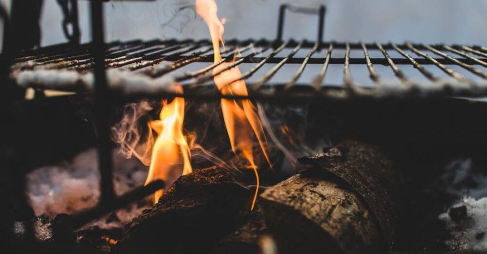 Grill - Burning Under Black Metal Grill