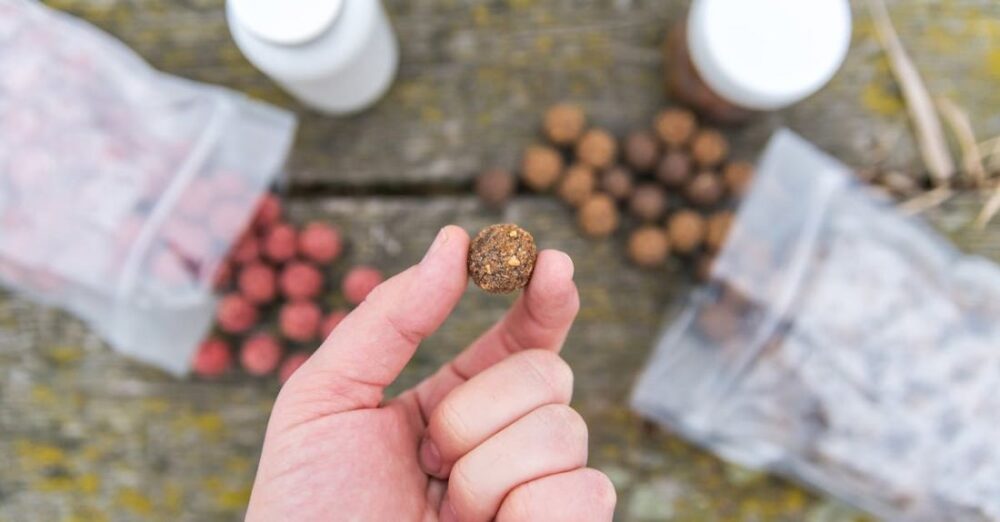 Baits - Person Holding Brown Ball Bait